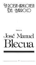 Tapa de La Poesía aragonesa del barroco