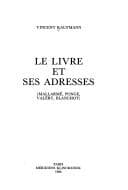 Tapa de Le livre et ses adresses