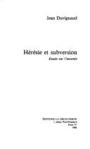 Tapa de Hérésie et subversion