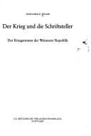 Tapa de Der Krieg und die Schriftsteller