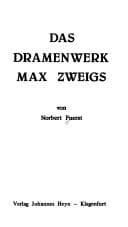 Tapa de Das Dramenwerk Max Zweigs