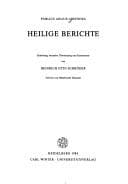 Tapa de Heilige Berichte
