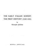 Tapa de The early Italian sonnet