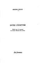Tapa de Entre l'écriture