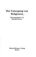 Tapa de Der Untergang von Religionen