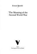 Tapa de The meaning of the Second World War