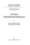 Tapa de Etudes prosopographiques