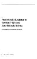 Tapa de Französische Literatur in deutscher Sprache