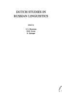 Tapa de Dutch studies in Russian linguistics