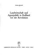 Tapa de Landwirtschaft und Agrarpolitik in Russland vor der Revolution