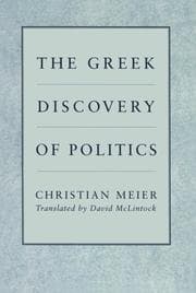 Tapa de The Greek discovery of politics