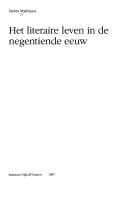 Tapa de Het literaire leven in de negentiende eeuw
