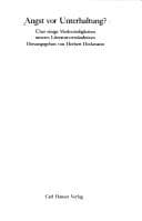 Tapa de Angst vor Unterhaltung?