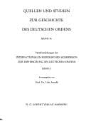 Tapa de Beiträge zur Geschichte des Deutschen Ordens