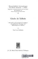 Tapa de Glaube als Teilhabe