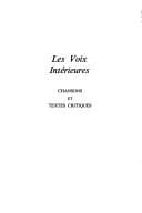 Tapa de Les voix intérieures