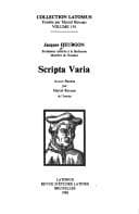 Tapa de Scripta varia