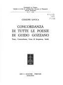 Tapa de Concordanza di tutte le poesie di Guido Gozzano