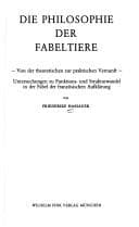 Tapa de Die Philosophie der Fabeltiere