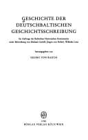 Tapa de Geschichte der deutschbaltischen Geschichtsschreibung