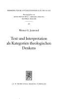 Tapa de Text und Interpretation als Kategorien theologischen Denkens
