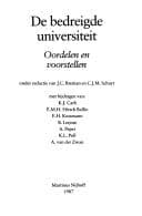Tapa de De Bedreigde universiteit