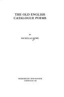 Tapa de The old English catalogue poems