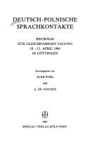 Tapa de Deutsch-polnische Sprachkontakte