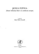 Tapa de Musica poëtica