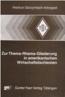 Tapa de Zur Thema-Rhema-Gliederung in amerikanischen Wirtschaftsfachtexten