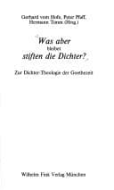 Tapa de Was aber bleibet stiften die Dichter?