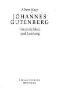 Tapa de Johannes Gutenberg