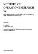 Tapa de Contributions to automatical economics and optimization theory
