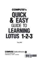 Tapa de Compute!'s quick & easy guide to learning Lotus 1-2-3