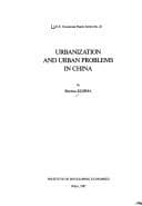 Tapa de Urbanization and urban problems in China