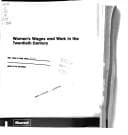 Tapa de Women's wages and work in the twentieth century