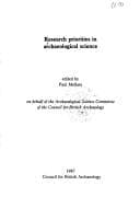 Tapa de Research priorities in archaeological science