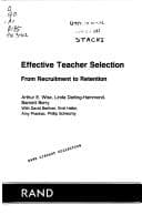 Tapa de Effective teacher selection