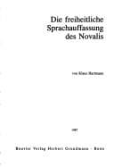 Tapa de Die freiheitliche Sprachauffassung des Novalis