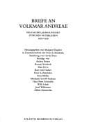 Tapa de Briefe an Volkmar Andreae