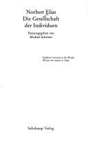 Tapa de Die Gesellschaft der Individuen