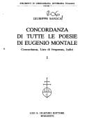 Tapa de Concordanza di tutte le poesie di Eugenio Montale