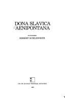 Tapa de Dona Slavica Aenipontana