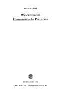 Tapa de Winckelmanns hermeneutische Prinzipien