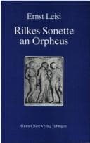 Tapa de Rilkes Sonette an Orpheus