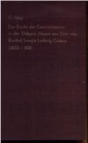 Tapa de Das Recht des Gottesdienstes in der Diözese Mainz zur Zeit von Bischof Joseph Ludwig Colmar (1802-1818)