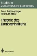 Tapa de Theorie des Bankverhaltens