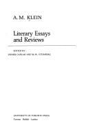 Tapa de Literary essays and reviews