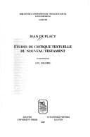 Tapa de Études de critique textuelle du Nouveau Testament