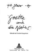 Tapa de Goethe und die Natur